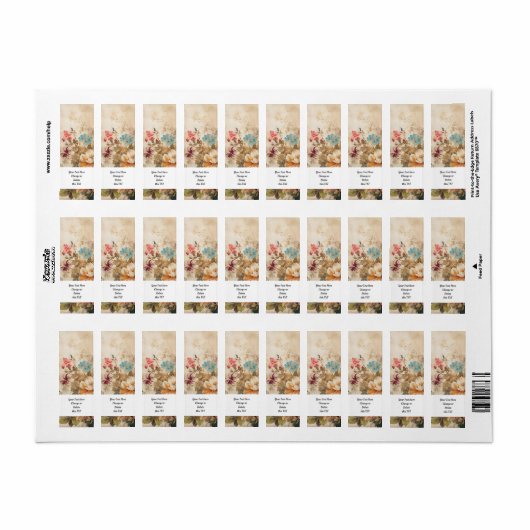 Bloementuin 402b etiket (Full Sheet)