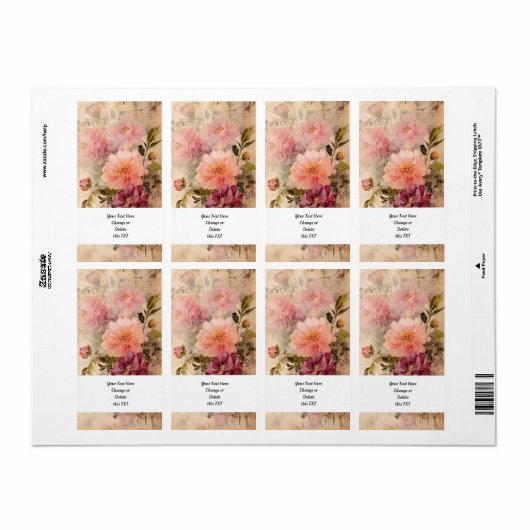 Bloementuin 403c Rustieke Rozen Etiket (Full Sheet)