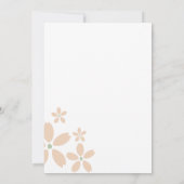 Bloementuin 9e verjaardagsfeestje uitnodigen kaart (Achterkant)