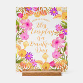 Bloementuin Acryl Teken Bord (Voorkant)