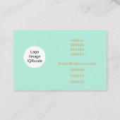 Bloementuin Aqua Horizontaal Visitekaartje (Achterkant)