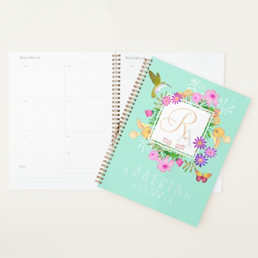 Bloementuin Aqua Monogram Planner (Display)