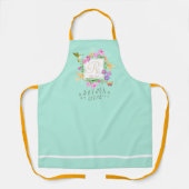 Bloementuin Aqua Monogram Schort (Voorkant)