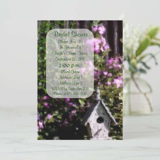 Bloementuin Art Vrijgezellenfeest uitnodigen Kaart (Staand voorkant)