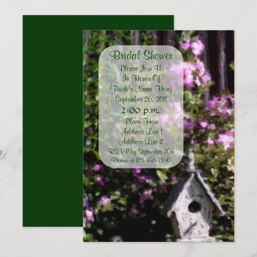 Bloementuin Art Vrijgezellenfeest uitnodigen Kaart (Voorkant / Achterkant)