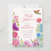 Bloementuin baby shower kaart (Voorkant)