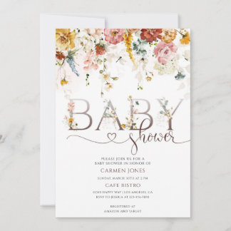 Bloementuin Baby Shower Kaart