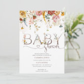 Bloementuin Baby Shower Kaart (Staand voorkant)