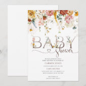 Bloementuin Baby Shower Kaart (Voorkant / Achterkant)
