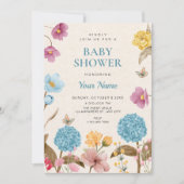 Bloementuin babyshower kaart (Voorkant)