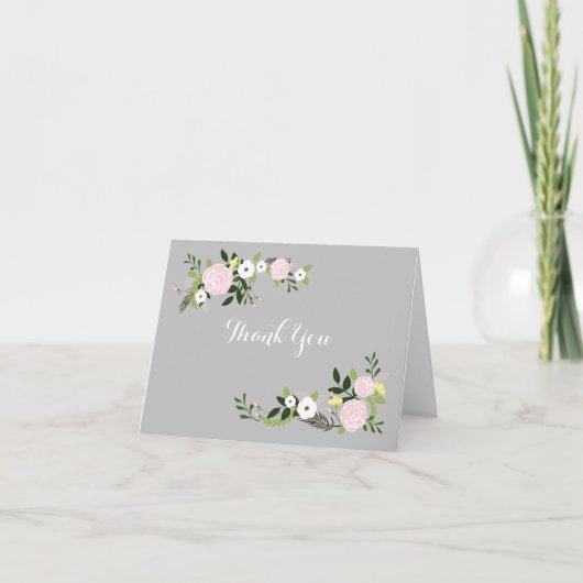 Bloementuin bedankbriefjes bedankkaart (Voorkant)