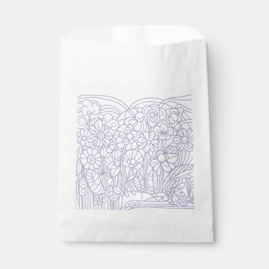 Bloementuin Blauw Bedankzakje (Voorkant)