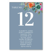 Bloementuin blauw Boho chique wilde bloem bruiloft Kaart (Voorkant)