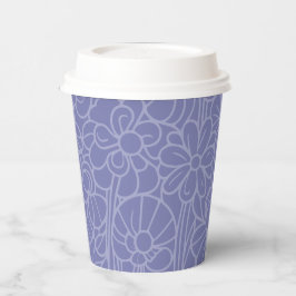 Bloementuin Blauw Papieren Bekers