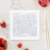 Bloementuin Blauw Servet (Insitu)