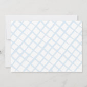 Bloementuin Blauw Wit Bunny Foto 1e verjaardag Kaart (Achterkant)