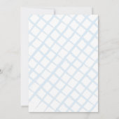 Bloementuin Blauw Wit Bunny Meisje 1e verjaardag Kaart (Achterkant)