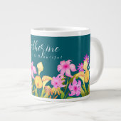 Bloementuin Blauwgroen Grote Koffiekop (Voorkant rechts)