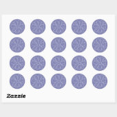 Bloementuin Bloem Blauw Ronde Sticker (Vel)