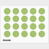 Bloementuin Bloem Groen Ronde Sticker (Vel)
