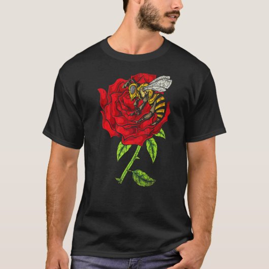 Bloementuin Bloem Knop Insect Natuur Bij T-shirt (Voorkant)