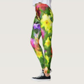 Bloementuin Bloemen Abstract Patroon Leggings (Links)