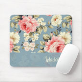 Bloementuin Bloemen Chic Shabby Script Muismat (Met muis)