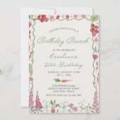 Bloementuin Boerenmarkt Verjaardagsbrunch Kaart (Voorkant)