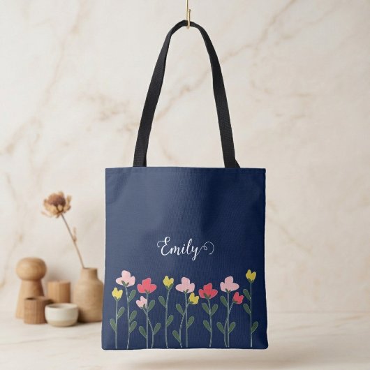 Bloementuin boodschappentas, Wilde Bloem Boodschap Tote Bag
