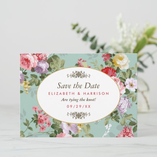 Bloementuin Botanical Save The Date (Staand voorkant)