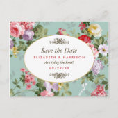  Bloementuin Botanical Save The Date Aankondigingskaart (Voorkant)