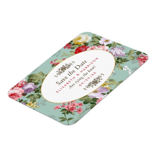 Bloementuin Botanical Save The Date Magneet (Linkerzijde)