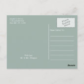 bloementuin botanische bruiloft dank u briefkaart (Achterkant)