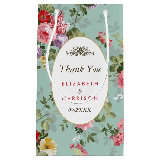  Bloementuin Botanische bruiloft gunst Klein Cadeauzakje (Voorkant)