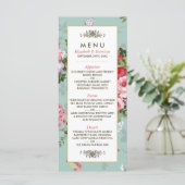 Bloementuin Botanische bruiloft Menu (Staand voorkant)