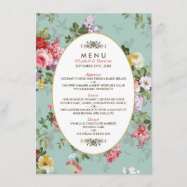 Bloementuin Botanische bruiloft Menu