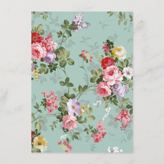 Bloementuin Botanische bruiloft Menu (Achterkant)