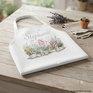 Bloementuin botanische naam cadeau schort