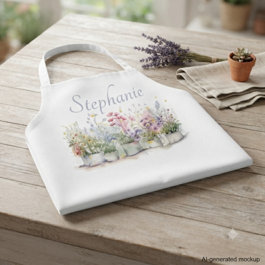 Bloementuin botanische naam cadeau schort