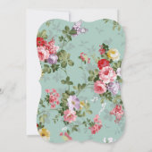 bloementuin botanische repetitie diner kaart (Achterkant)