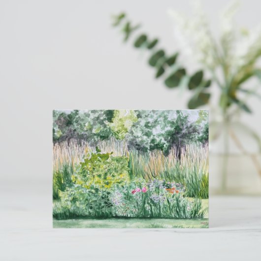 bloementuin briefkaart (Staand voorkant)