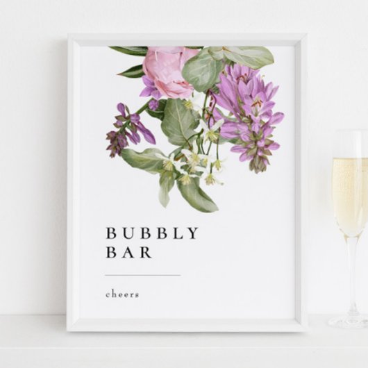 Bloementuin Bruidsdouche Bruisende Bar Bord Poster