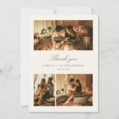 bloementuin bruiloft 3 foto collage bedankkaart (Voorkant)