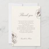 bloementuin bruiloft 3 foto collage bedankkaart (Achterkant)