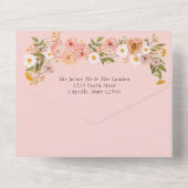  bloementuin bruiloft all in one uitnodiging (Achterkant)