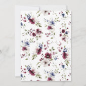 Bloementuin bruiloft Elegant Kaart (Achterkant)