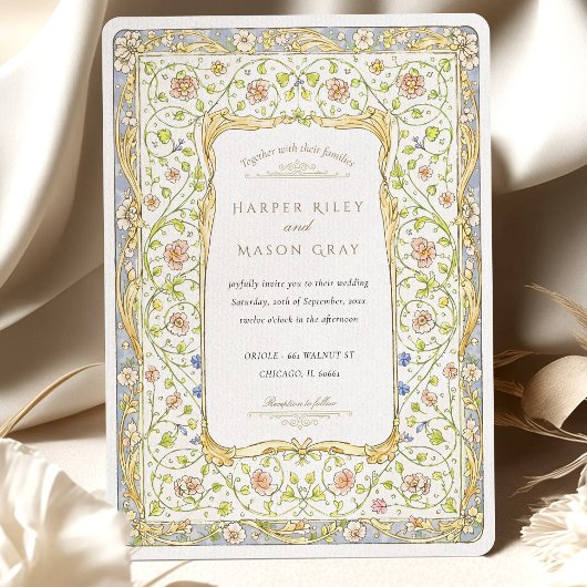  bloementuin bruiloft kaart