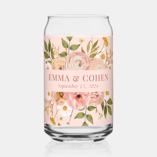 bloementuin bruiloft kandelaar blikvorm glas (Voorkant)