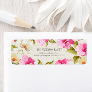  bloementuin Bruiloft Retouradres Etiket