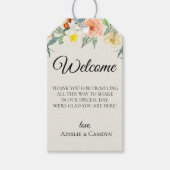 Bloementuin bruiloft welkomstzak cadeau Labels Cadeaulabel (Voorkant)